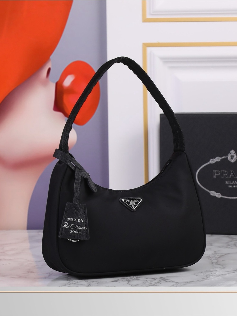 🖤Prada Re-Edition 2000 Nylon Hobo Shoulder Bag